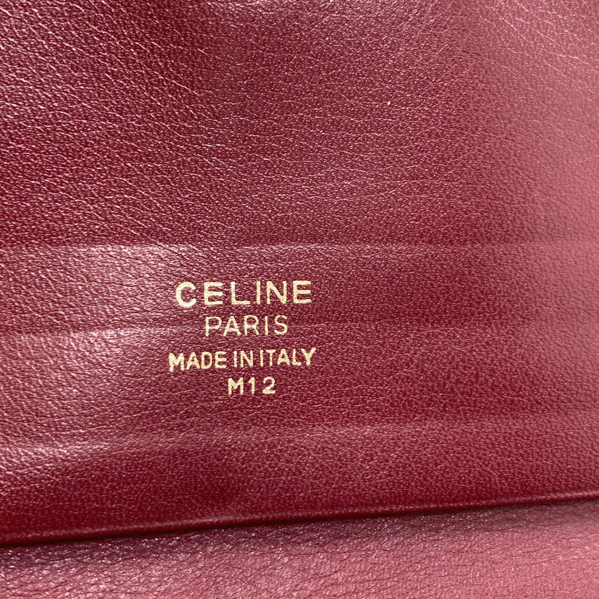 CELINE logo Long wallet (with coin pocket) Leather Ladies [Used]