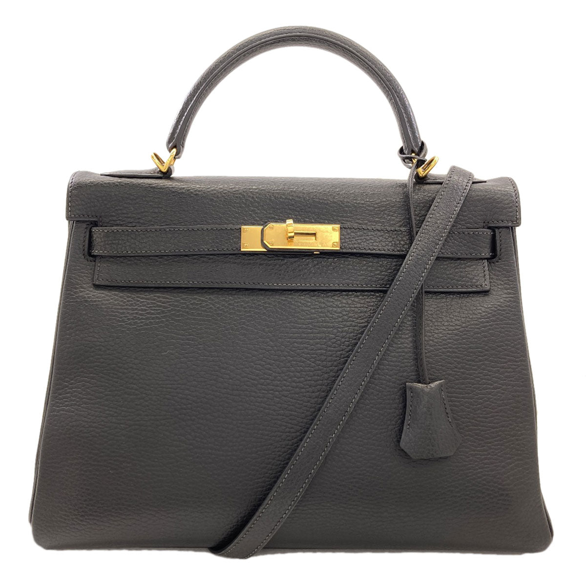 HERMES Kelly 32 inner stitch GoldHardware Handbag Ardennes Ladies [Used]