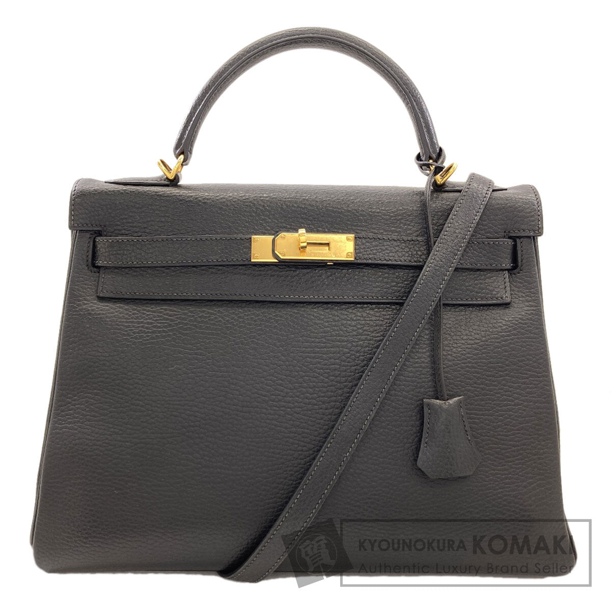 HERMES Kelly 32 inner stitch GoldHardware Handbag Ardennes Ladies [Used]
