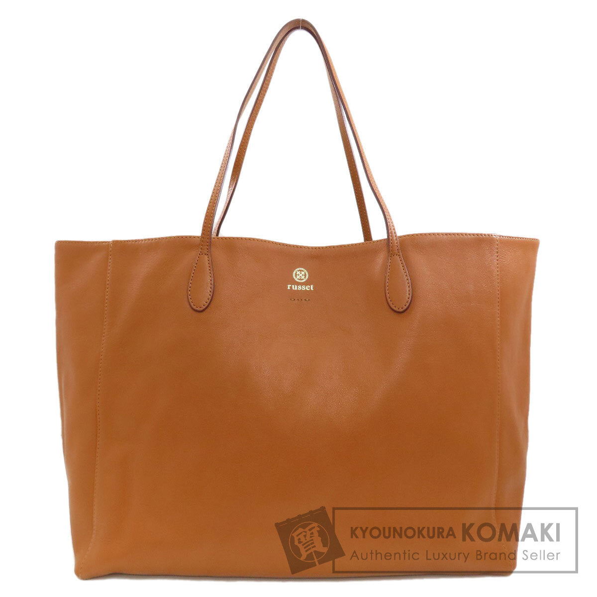 russet logo Tote Bag Leather Ladies [Used]