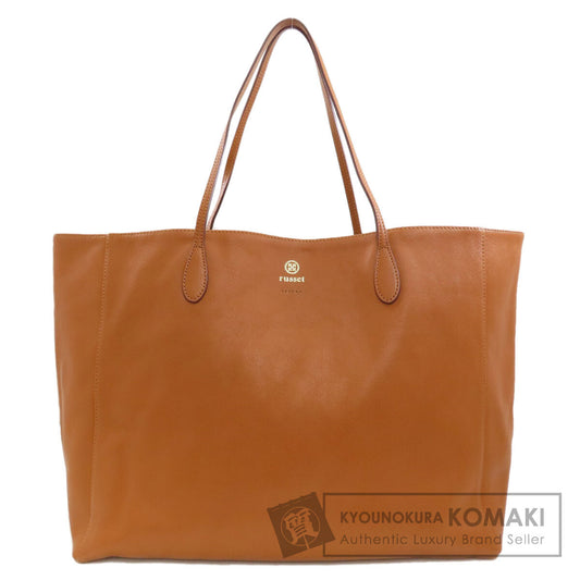 russet logo Tote Bag Leather Ladies [Used]