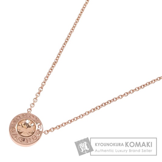 COACH Open circle stone Necklace Metal Ladies [Used]