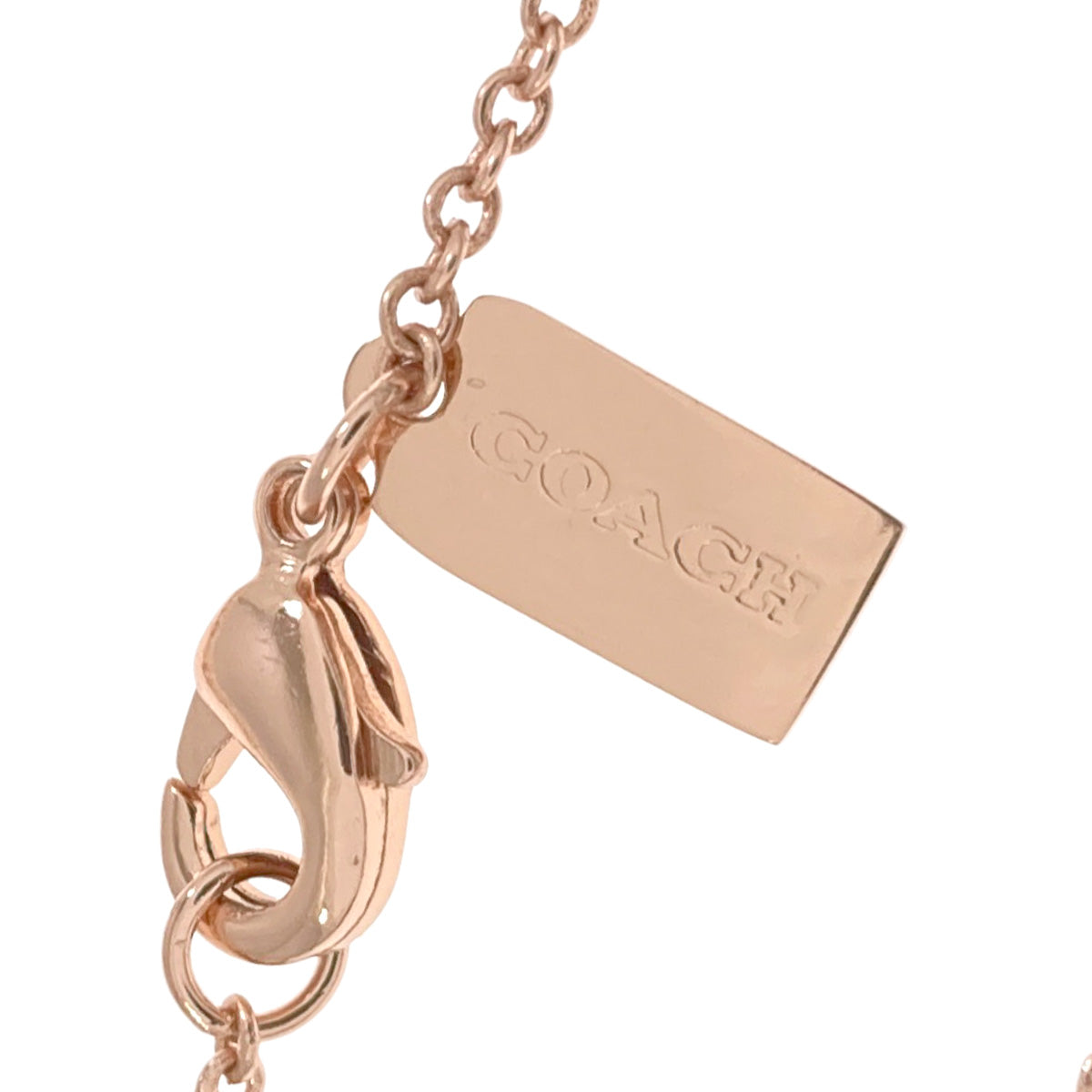 COACH Open circle stone Necklace Metal Ladies [Used]