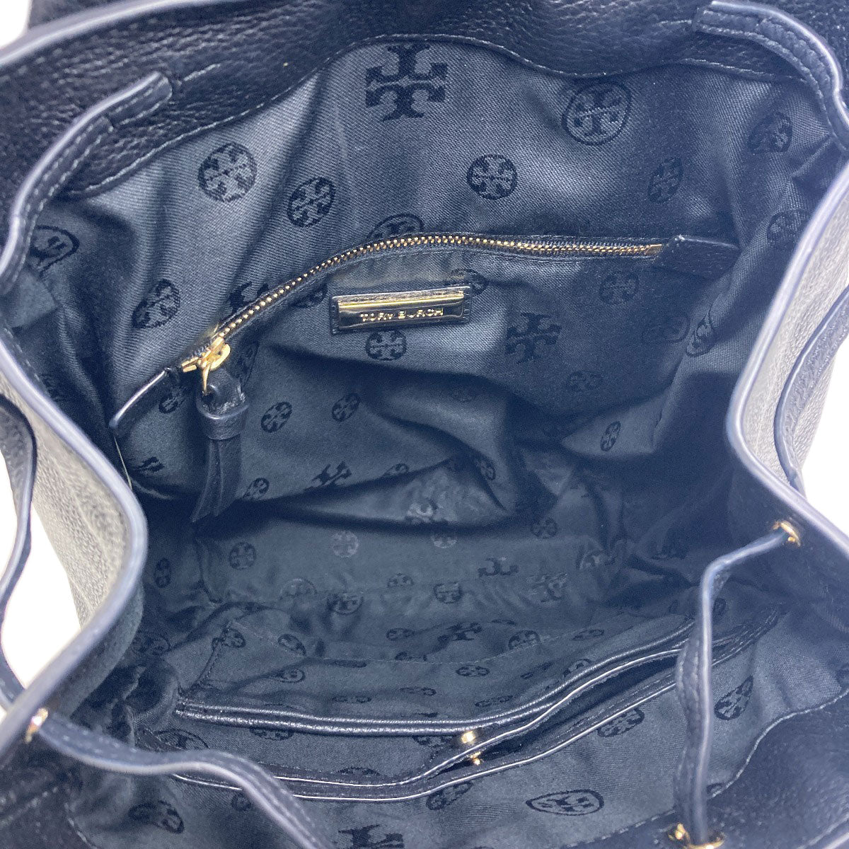 Tory Burch logo Hip bag, waist bag Leather Ladies [Used]