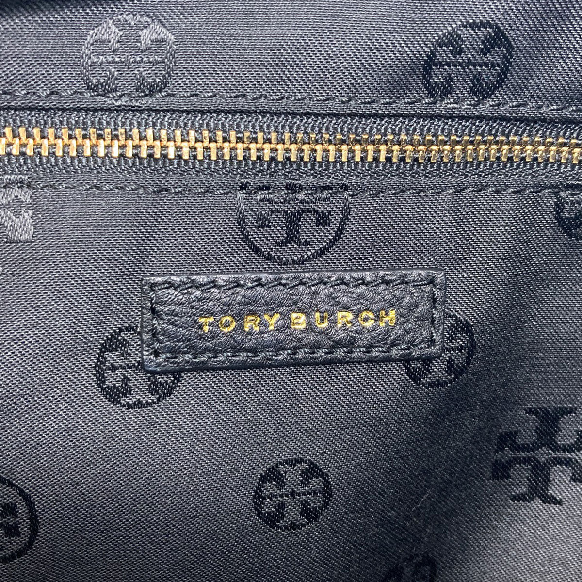 Tory Burch logo Tote Bag Leather Ladies [Used]
