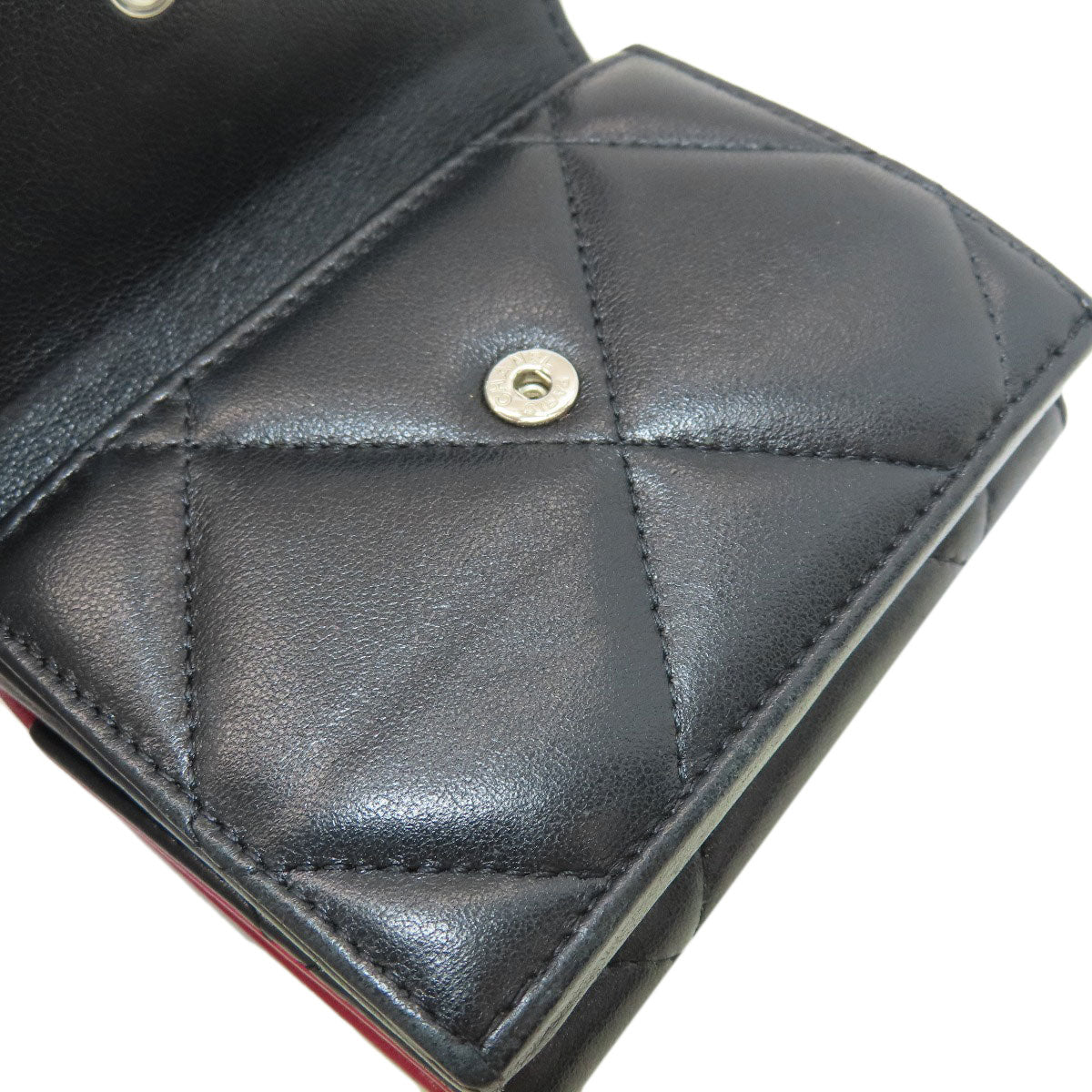 CHANEL Chanel 19 Small Flap Matelasse SilverHardware Tri-fold wallet (with Coin Pocket) Lambskin Ladies [Used]