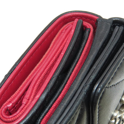 CHANEL Chanel 19 Small Flap Matelasse SilverHardware Tri-fold wallet (with Coin Pocket) Lambskin Ladies [Used]