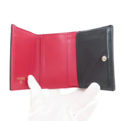 CHANEL Chanel 19 Small Flap Matelasse SilverHardware Tri-fold wallet (with Coin Pocket) Lambskin Ladies [Used]