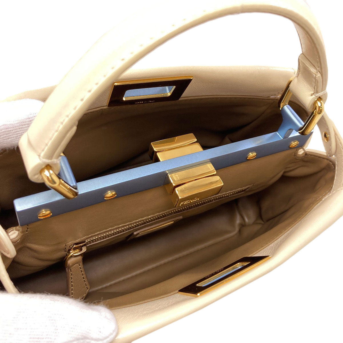 FENDI Peekaboo 2WAY Handbag Calf Ladies [Used]
