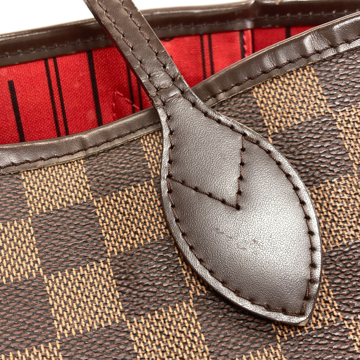 LOUIS VUITTON N51109 Never full PM Handbag Damier canvas Ladies [Used]