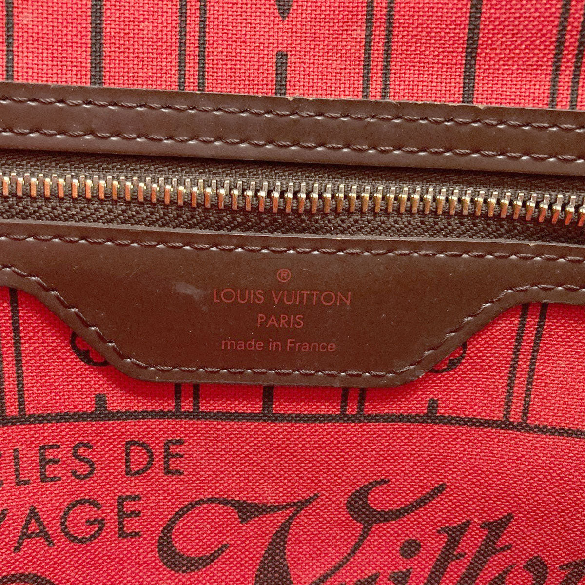 LOUIS VUITTON N51109 Never full PM Handbag Damier canvas Ladies [Used]