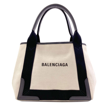 BALENCIAGA 339933 NAVY CABAS Tote Bag Canvas Ladies [Used]