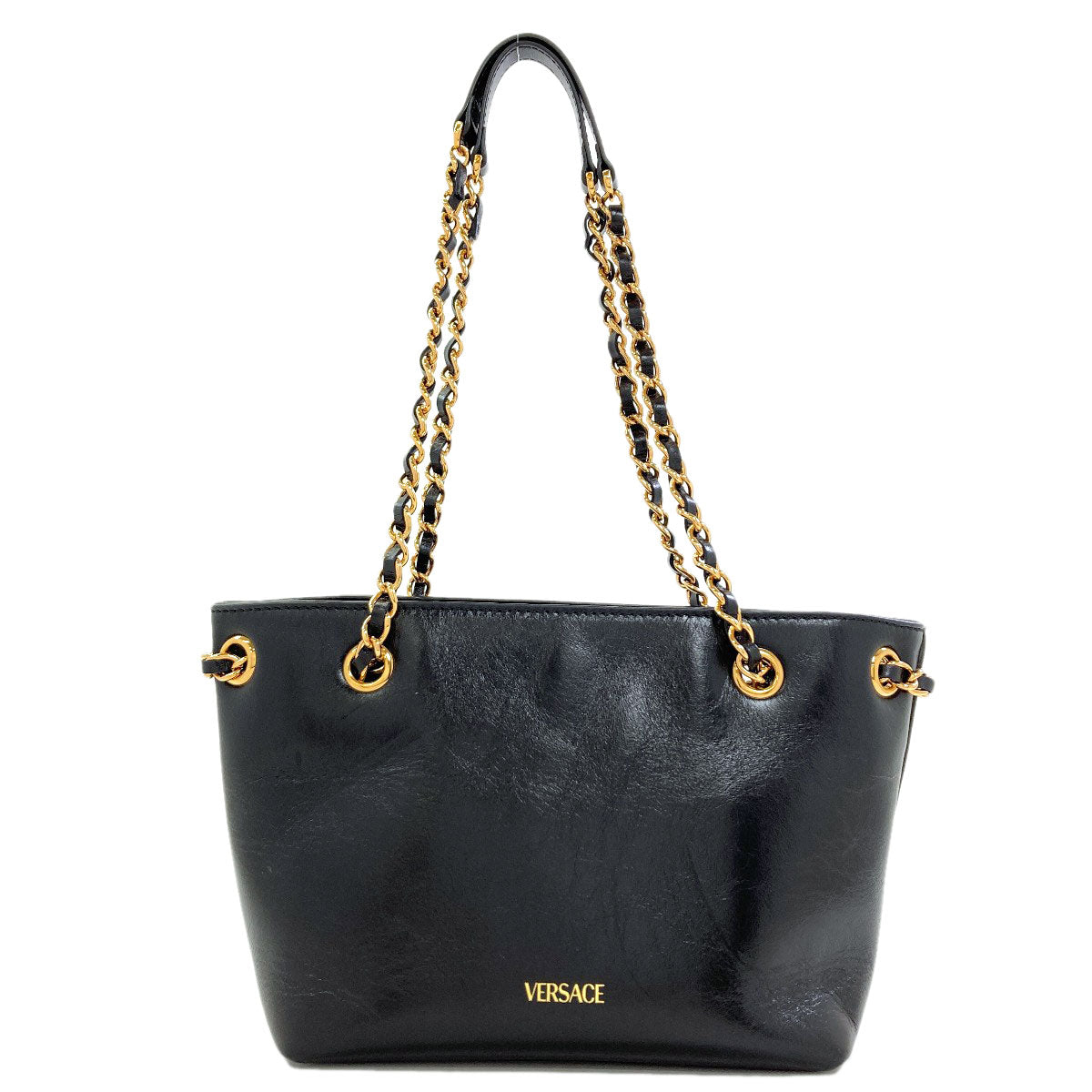 VERSACE medusa logo Tote Bag Calf Ladies [Used]