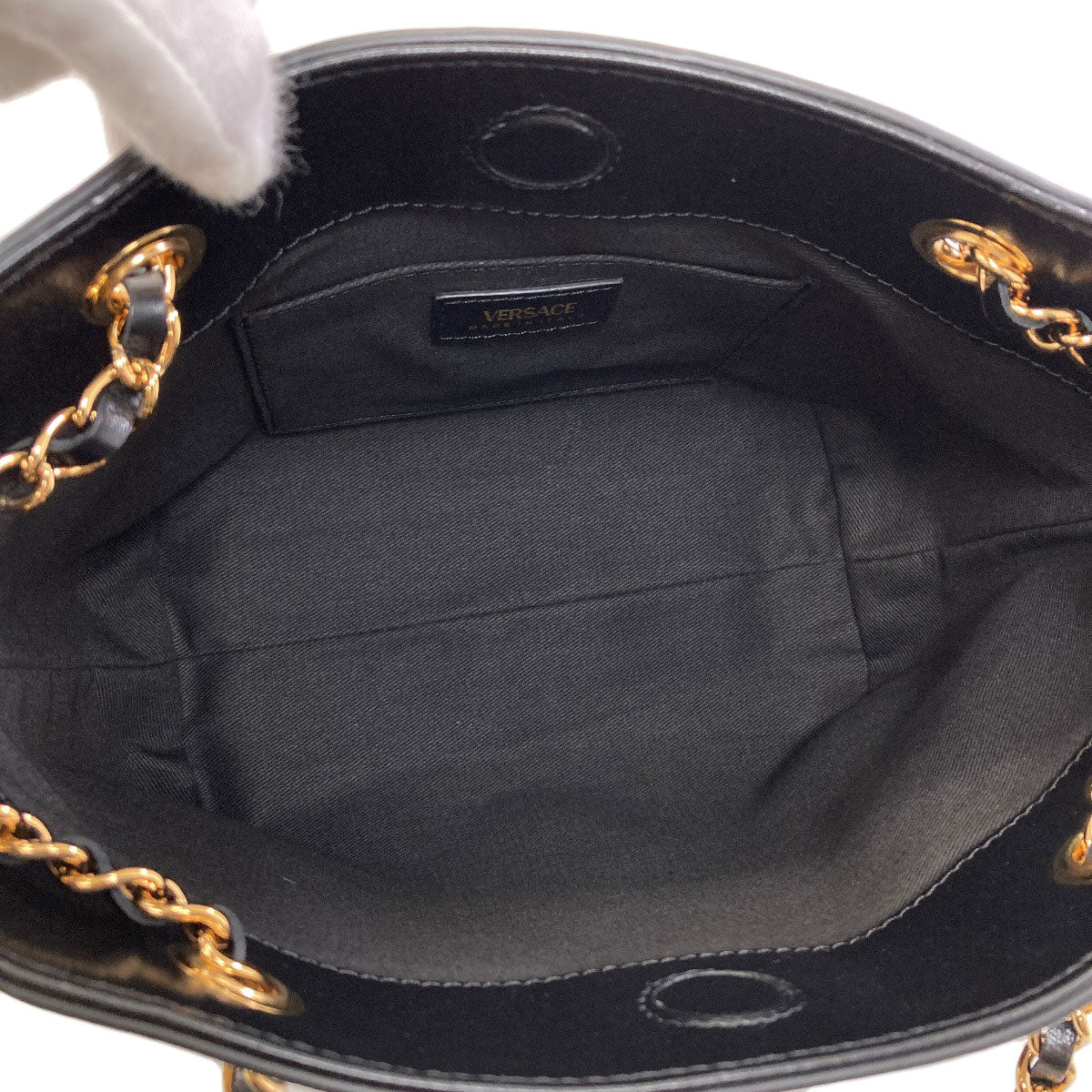 VERSACE medusa logo Tote Bag Calf Ladies [Used]