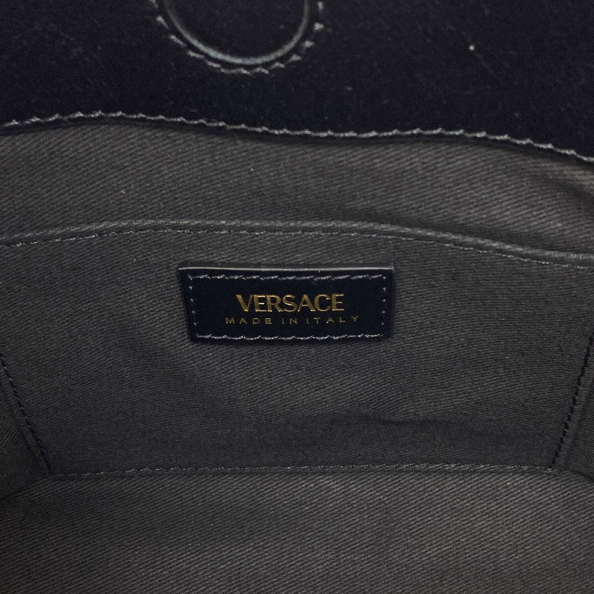 VERSACE medusa logo Tote Bag Calf Ladies [Used]