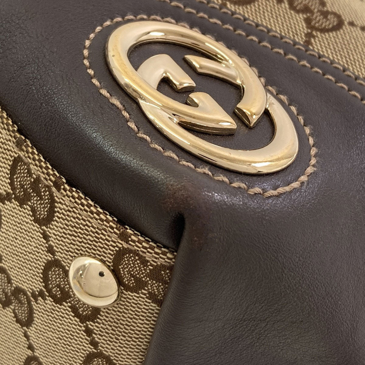 GUCCI 169946 New Britt GG Tote Bag Canvas Ladies [Used]