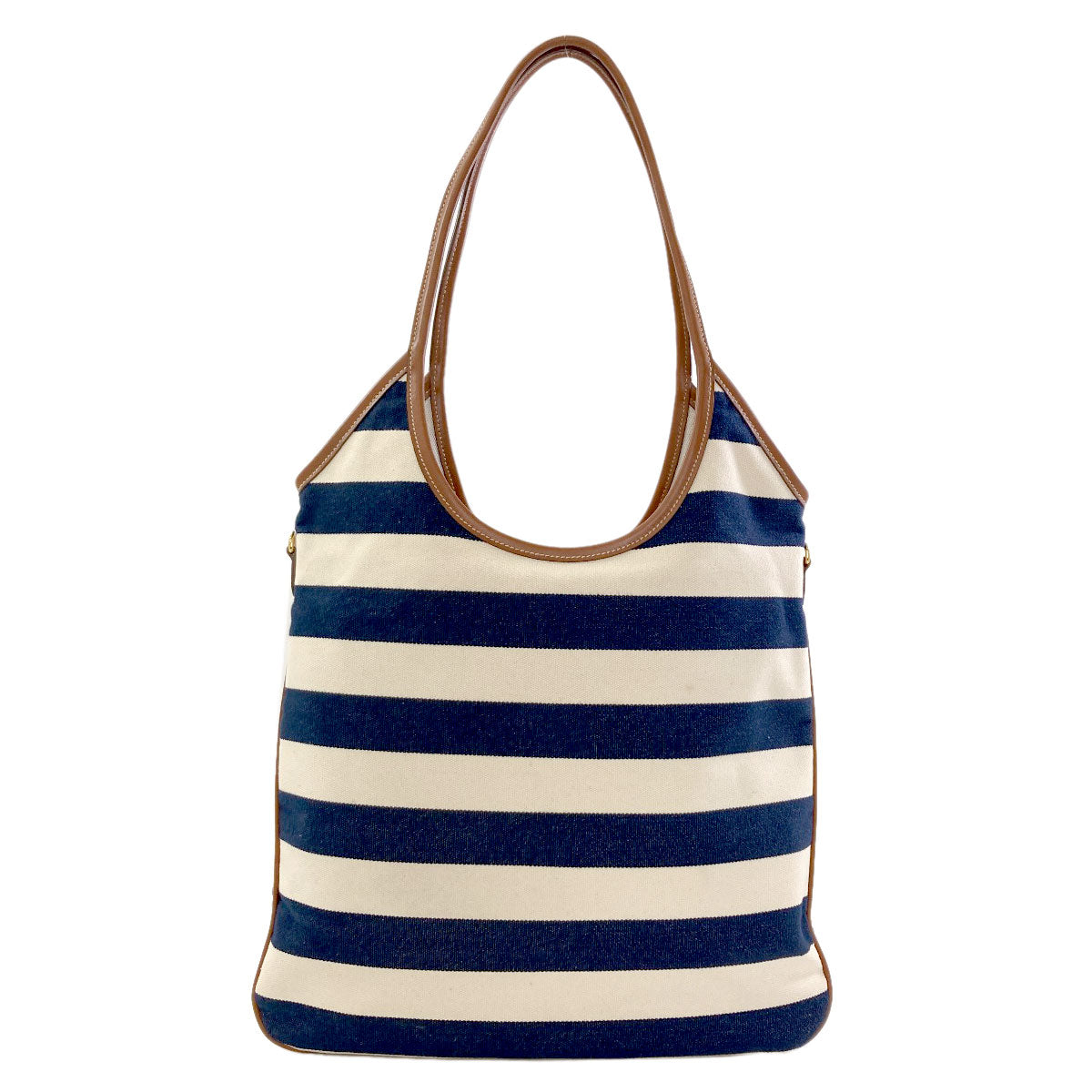 MIUMIU Ivy Border Tote Bag Canvas LeatherLadies [Used]