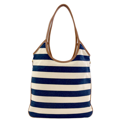 MIUMIU Ivy Border Tote Bag Canvas LeatherLadies [Used]