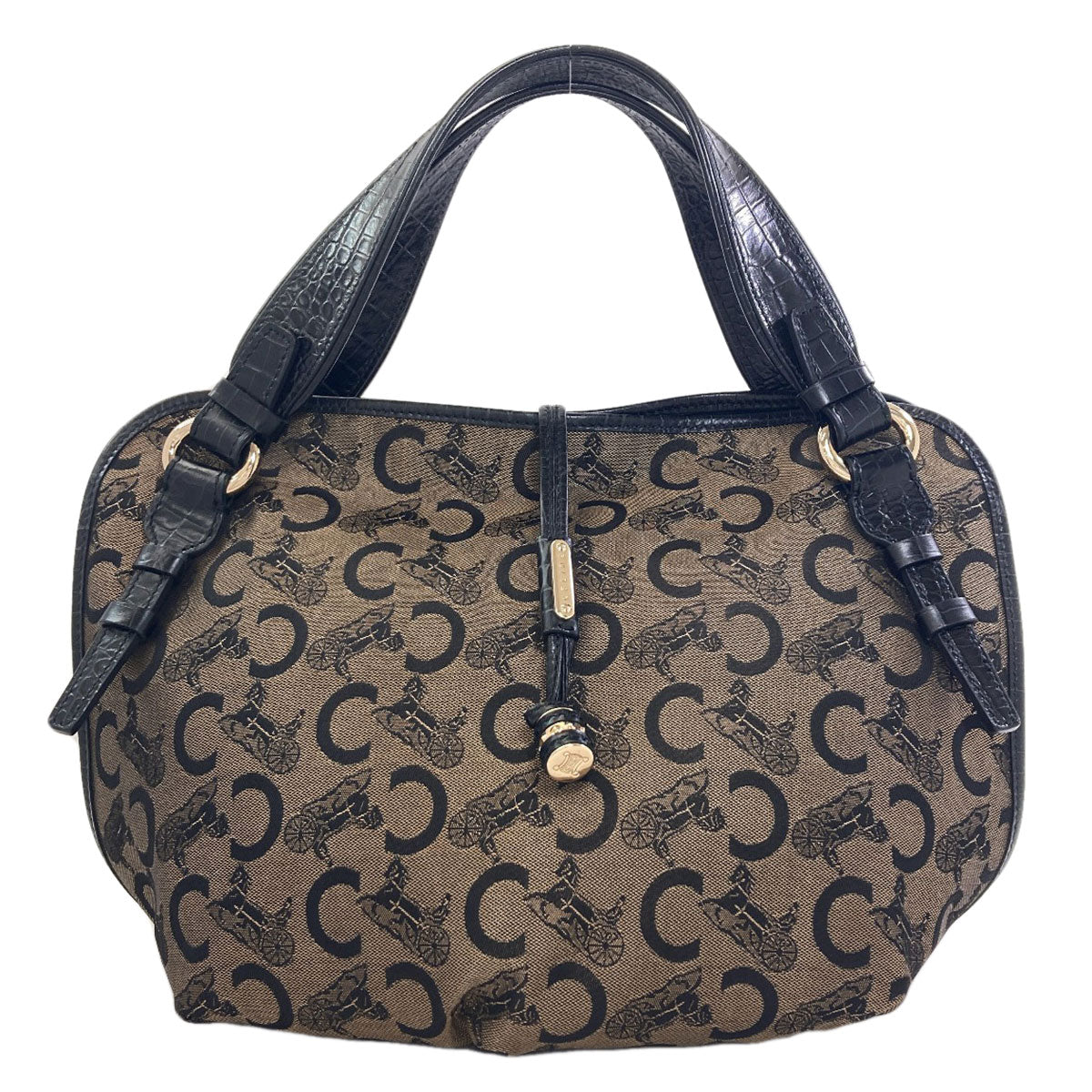CELINE C Saluki Bitter Sweet Tote Bag Canvas Ladies [Used]