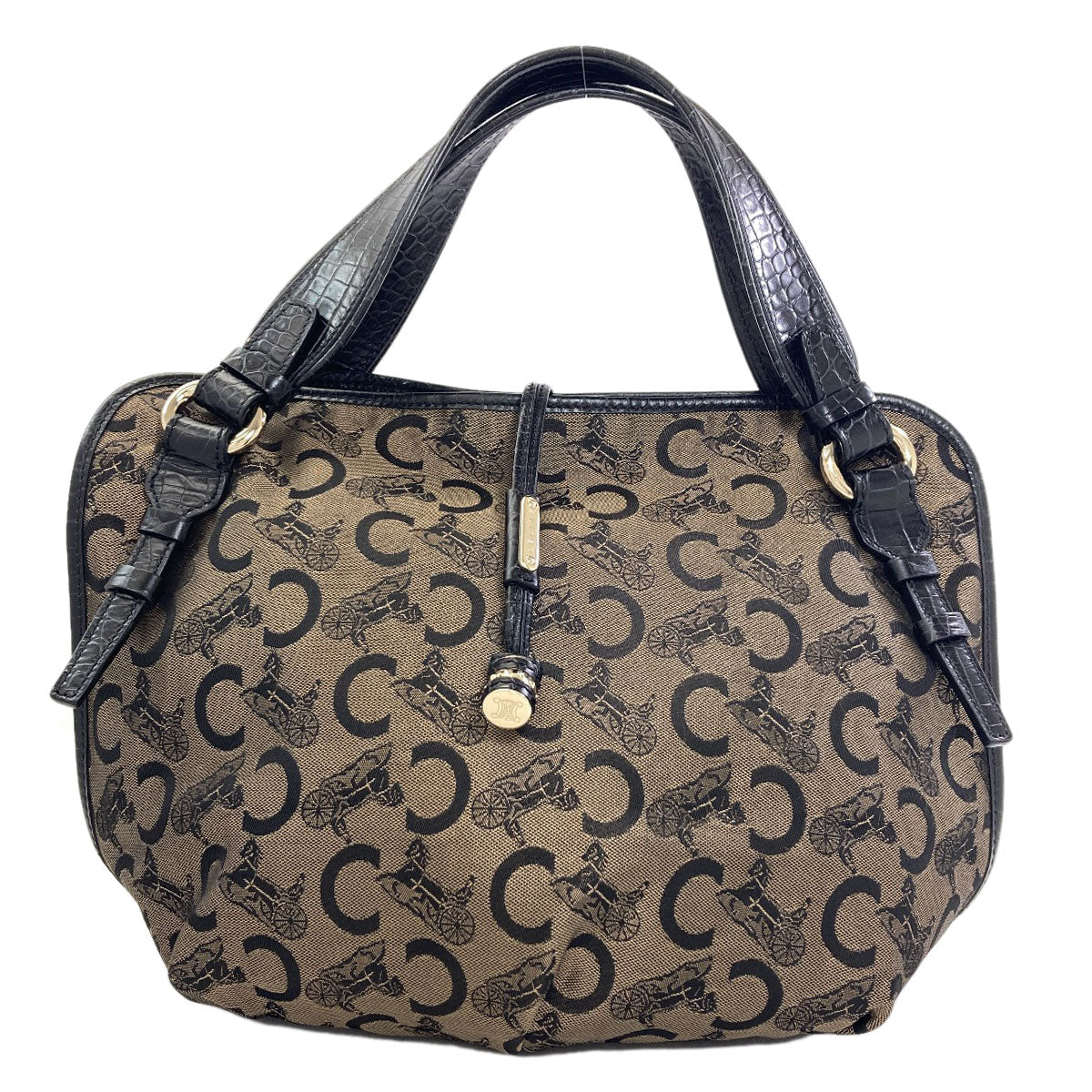CELINE C Saluki Bitter Sweet Tote Bag Canvas Ladies [Used]