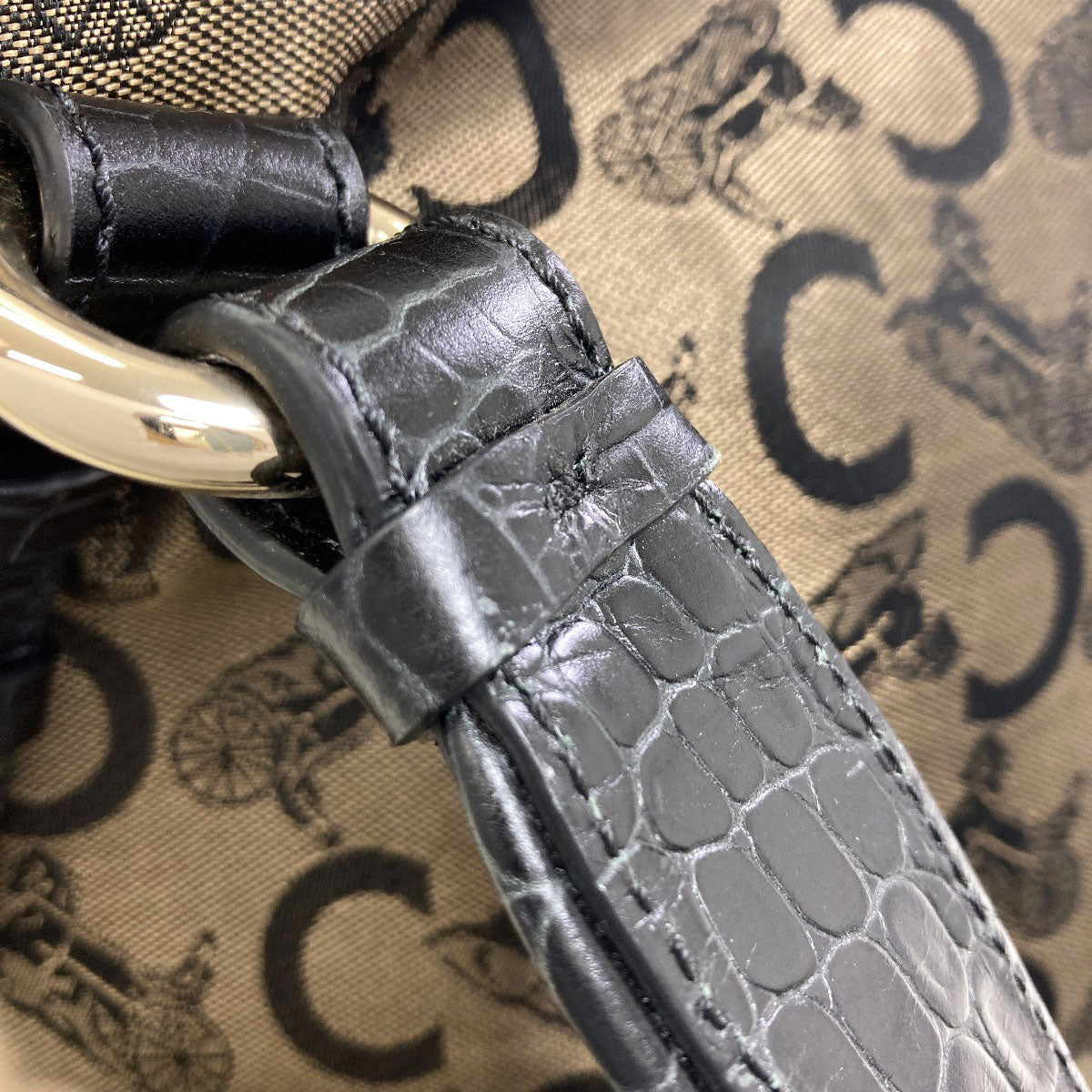CELINE C Saluki Bitter Sweet Tote Bag Canvas Ladies [Used]
