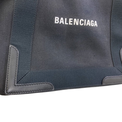 BALENCIAGA 339933 NAVY CABAS Handbag Canvas Ladies [Used]