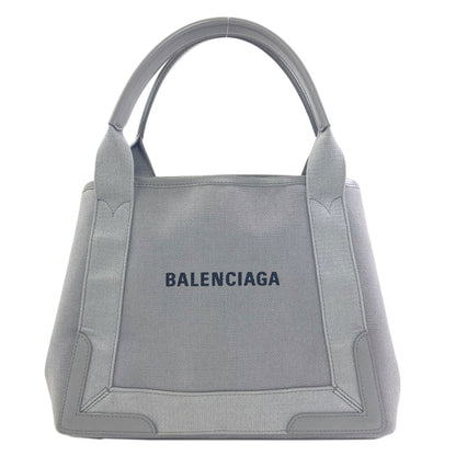 BALENCIAGA 339933 NAVY CABAS Tote Bag Canvas Ladies [Used]