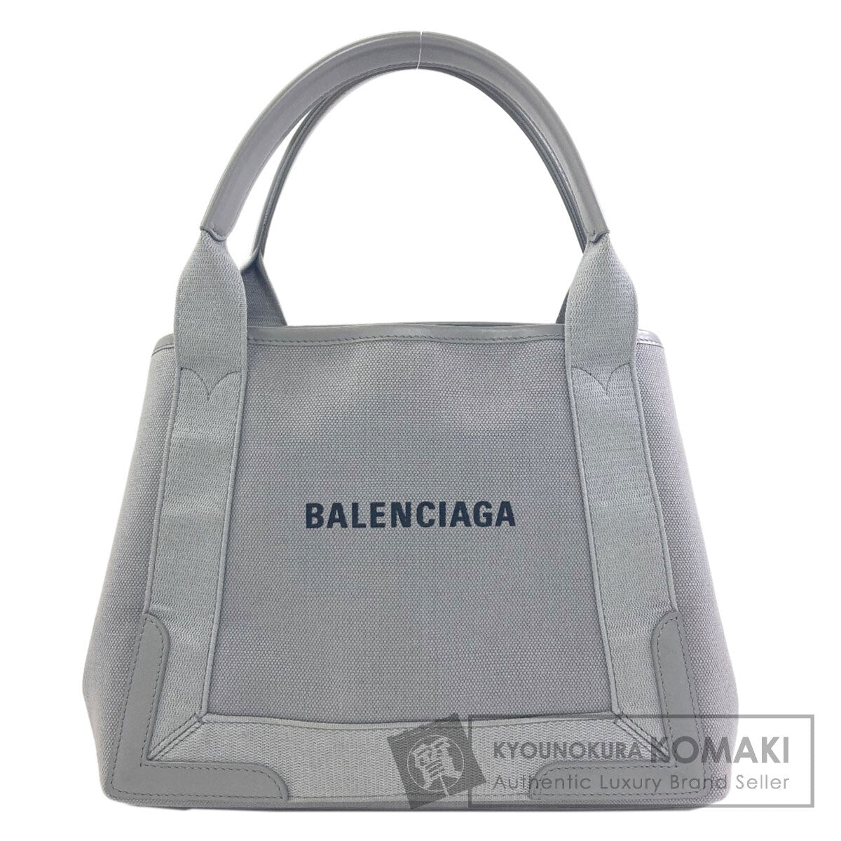 BALENCIAGA 339933 NAVY CABAS Tote Bag Canvas Ladies [Used]