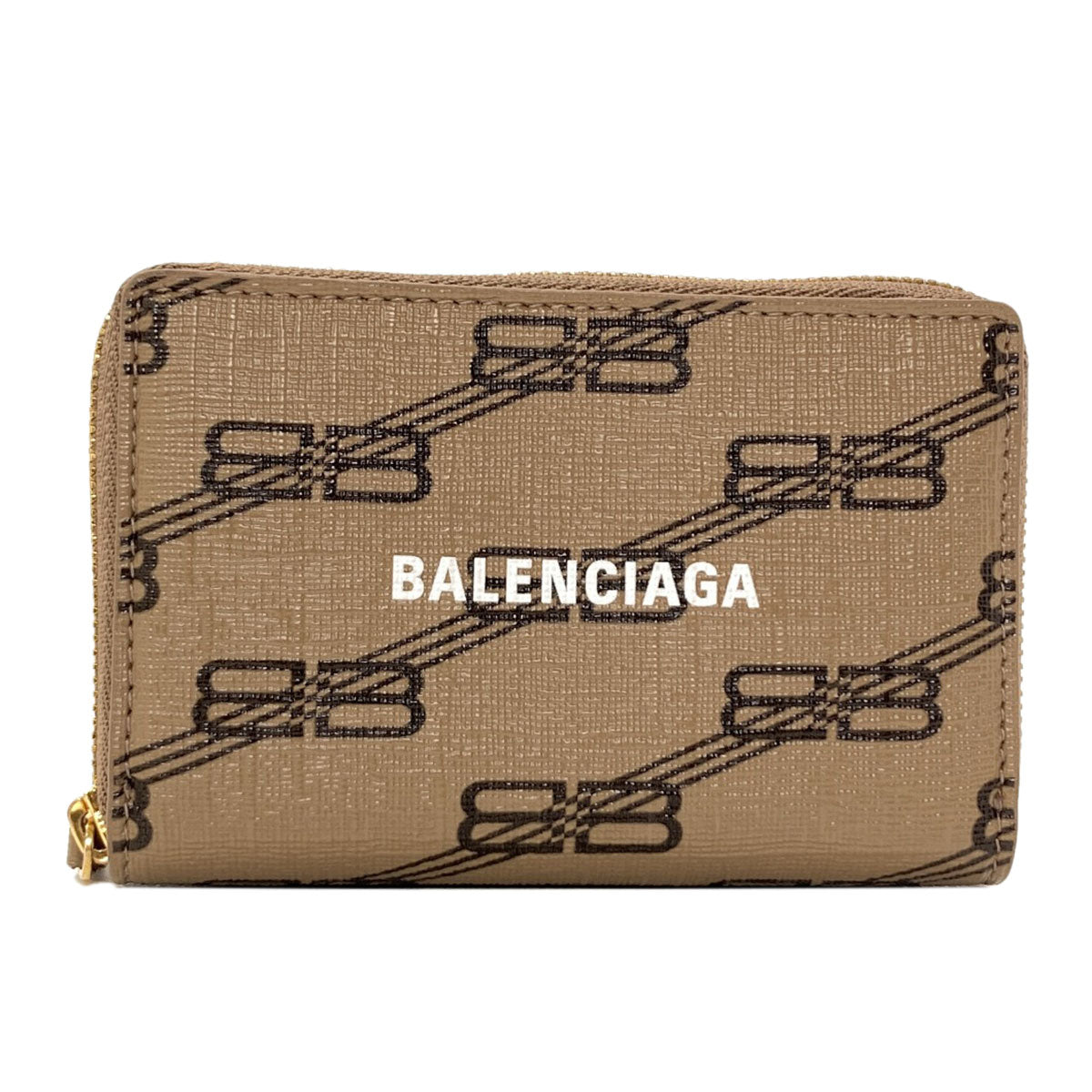 BALENCIAGA 616911 BBMonogram Card Case Leather Ladies [Used]
