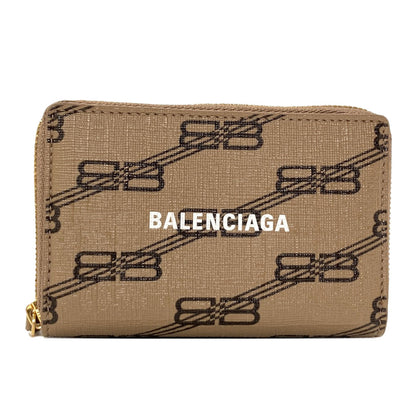 BALENCIAGA 616911 BBMonogram Card Case Leather Ladies [Used]