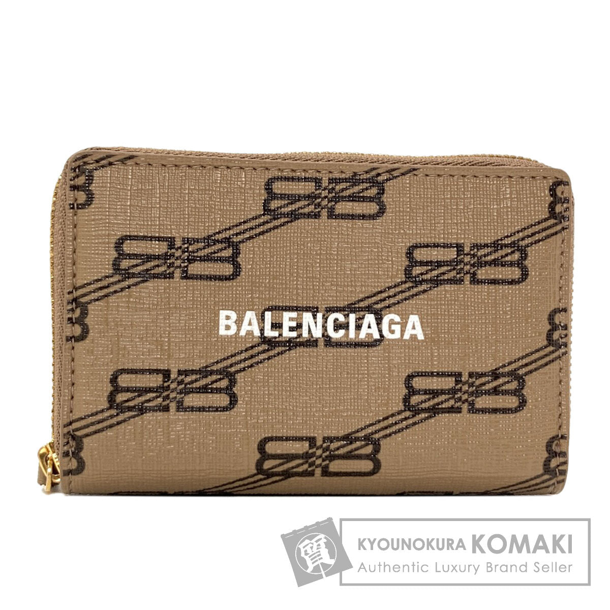 BALENCIAGA 616911 BBMonogram Card Case Leather Ladies [Used]