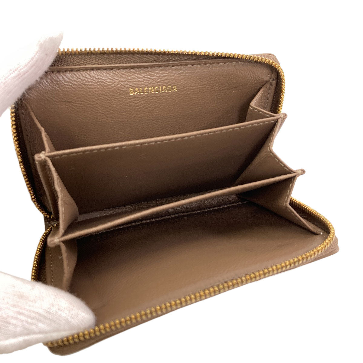 BALENCIAGA 616911 BBMonogram Card Case Leather Ladies [Used]