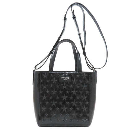 Jimmy Choo Star motif embossed 2-way bag Handbag Leather Ladies [Used]