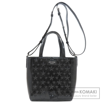 Jimmy Choo Star motif embossed 2-way bag Handbag Leather Ladies [Used]