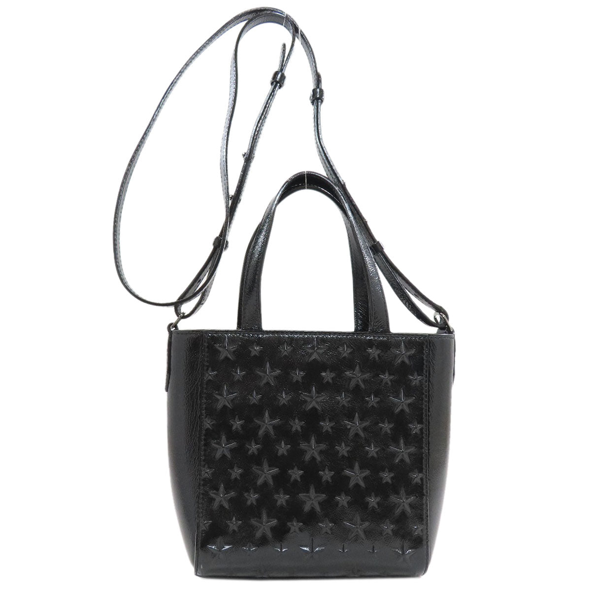 Jimmy Choo Star motif embossed 2-way bag Handbag Leather Ladies [Used]