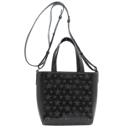 Jimmy Choo Star motif embossed 2-way bag Handbag Leather Ladies [Used]
