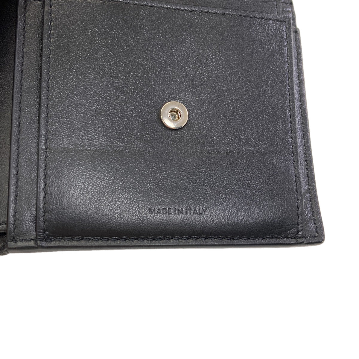 CELINE logo Bifold Wallet with Coin Pocket Leather mens [Used]