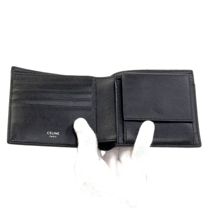 CELINE logo Bifold Wallet with Coin Pocket Leather mens [Used]