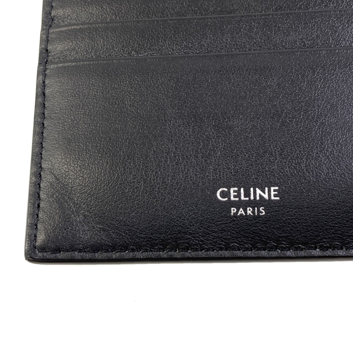 CELINE logo Bifold Wallet with Coin Pocket Leather mens [Used]