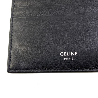 CELINE logo Bifold Wallet with Coin Pocket Leather mens [Used]