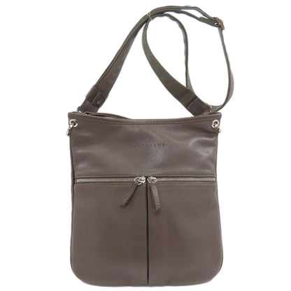 Longchamp logo Shoulder Bag Leather Ladies [Used]