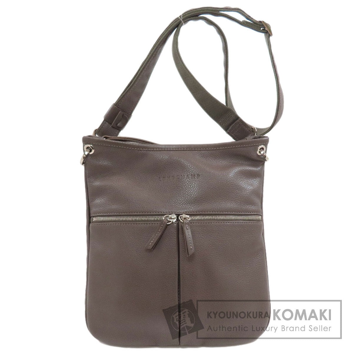 Longchamp logo Shoulder Bag Leather Ladies [Used]