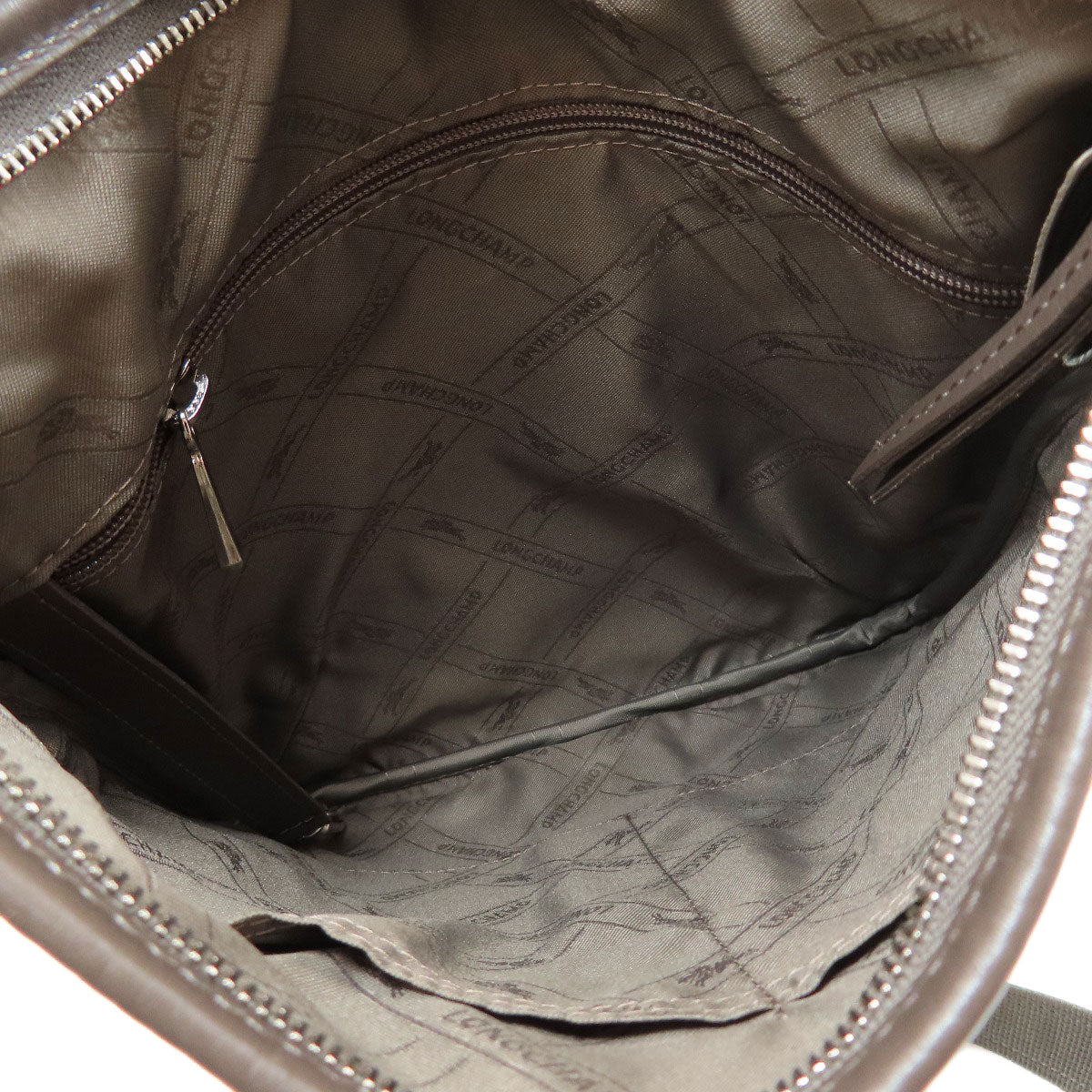Longchamp logo Shoulder Bag Leather Ladies [Used]
