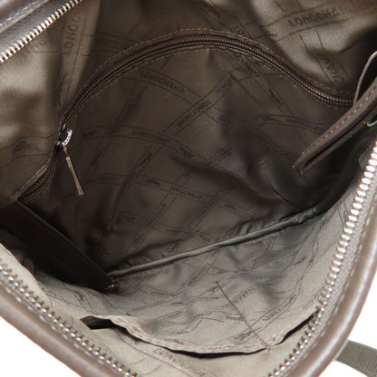 Longchamp logo Shoulder Bag Leather Ladies [Used]