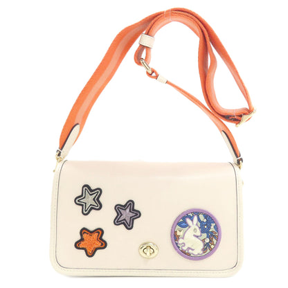 COACH F20913 Rabbit appliqué motif Shoulder Bag Leather Ladies [Used]