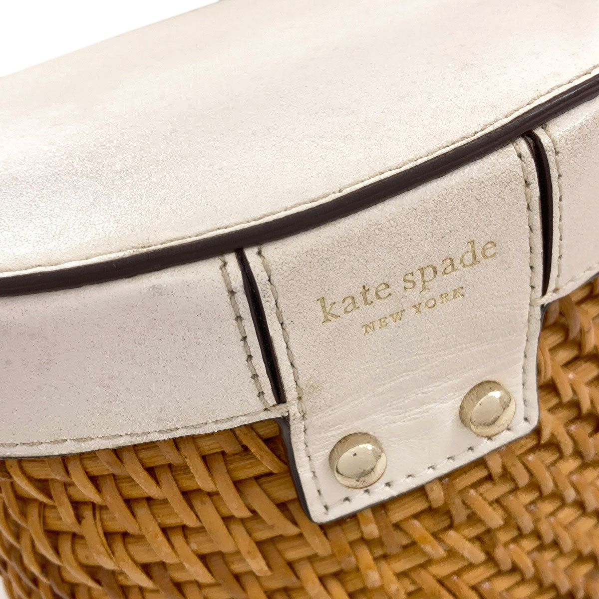 kate spade Mini Bucket Basket Bag (2-Way) Shoulder Bag Leather RattanLadies [Used]
