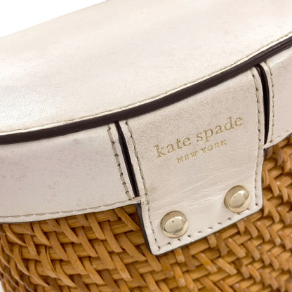 kate spade Mini Bucket Basket Bag (2-Way) Shoulder Bag Leather RattanLadies [Used]