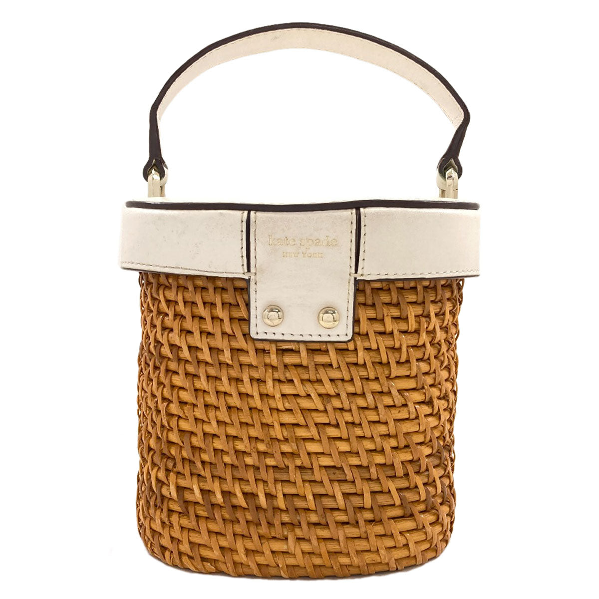 kate spade Mini Bucket Basket Bag (2-Way) Shoulder Bag Leather RattanLadies [Used]
