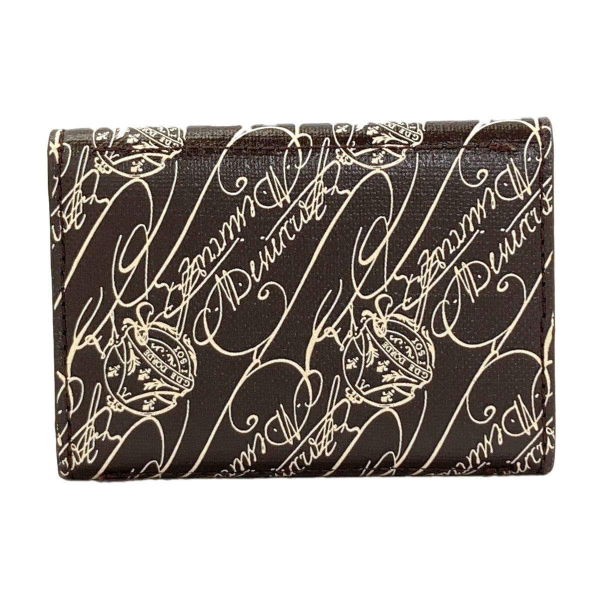 Berluti Acajou Toile Marbouf Tri-fold wallet (with Coin Pocket) Leather Ladies [Used]