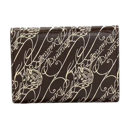 Berluti Acajou Toile Marbouf Tri-fold wallet (with Coin Pocket) Leather Ladies [Used]